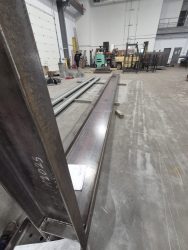 Structural steel beam to support new mezzanine renovation in local library.